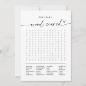 EVERLEIGHブライダルシャワー単語検索ゲームカード 招待状 (正面)