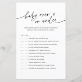 EVERLEIGHベビーのベビーシャワーゲームの上または下 (正面)