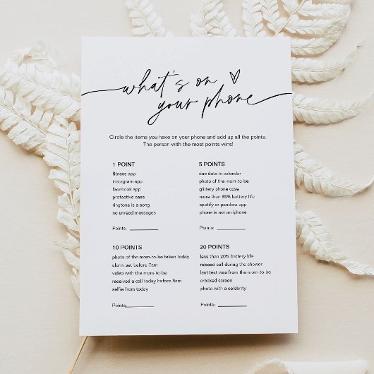 EVERLEIGHベビーシャワーあなたの携帯ゲームの何 招待状