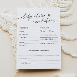 EVERLEIGHベビーシャワーアドバイス及び予測カード 招待状