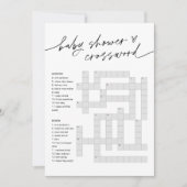EVERLEIGHベビーシャワークロスワードゲームカード 招待状 (正面)