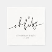 EVERLEIGHベビーシャワーOhベビー スタンダードカクテルナプキン (正面)