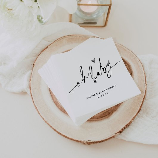 EVERLEIGHベビーシャワーOhベビー スタンダードカクテルナプキン