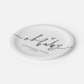 EVERLEIGHベビーシャワーOhベビー ペーパープレート (アングル)