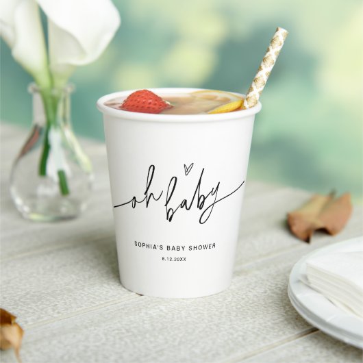 EVERLEIGHベビーシャワーOhベビー 紙コップ (インサイチュ)