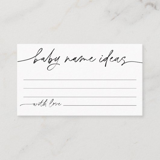 EVERLEIGHベビー名アイディア提案カード 名刺 (正面)