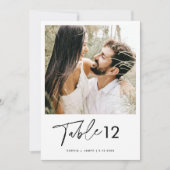 EVERLEIGHミニマリストフォトテーブル番号5x7 招待状 (正面)