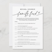 EVERLEIGHミニマルブライダルシャワー調査がゲーム 招待状 (正面)