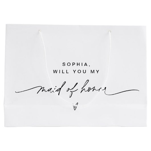 EVERLEIGHミニマルメイド・オブ・オーナー（花嫁付き添い人）抱き枕 ラージペーパーバッグ (裏面)