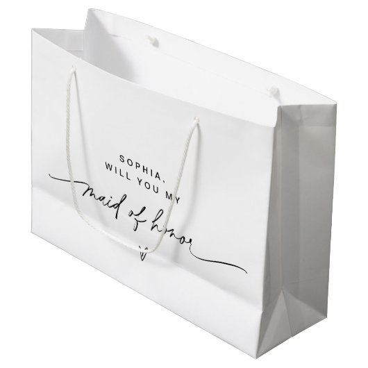 EVERLEIGHミニマルメイド・オブ・オーナー（花嫁付き添い人）抱き枕 ラージペーパーバッグ (正面アングル)