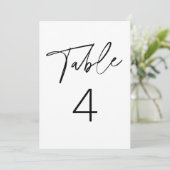 EVERLEIGHミニマルモダンリストテーブル番号カード 招待状 (スタンド正面)