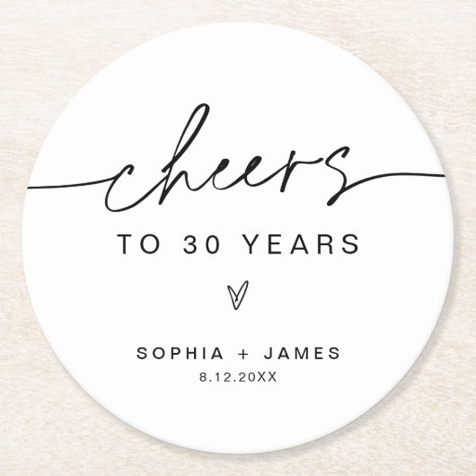 EVERLEIGHミニマル応援30年 ラウンドペーパーコースター (正面)