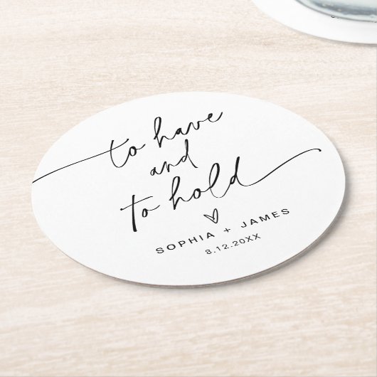 EVERLEIGHミニマル結婚リストのラウンドコースター ラウンドペーパーコースター (アングル)