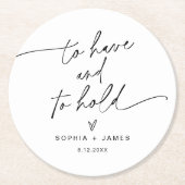 EVERLEIGHミニマル結婚リストのラウンドコースター ラウンドペーパーコースター (正面)