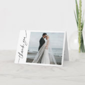 EVERLEIGHミニマル結婚リストの写真サンキューカード サンキューカード (正面)