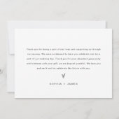 EVERLEIGHミニマル結婚リストサンキューカード 招待状 (裏面)