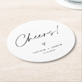 EVERLEIGHミニマル結婚リスト応援ラウンドコースター ラウンドペーパーコースター (アングル)