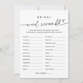 EVERLEIGHワードスクランブルブライダルシャワーゲームカード 招待状 (正面)