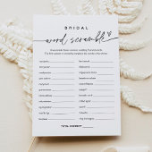 EVERLEIGHワードスクランブルブライダルシャワーゲームカード 招待状