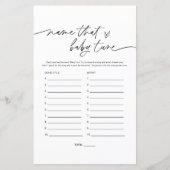 EVERLEIGH名前そのベビーチューンベビーシャワーゲーム (正面)