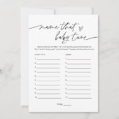 EVERLEIGH名前そのベビーチューンベビーシャワーゲーム 招待状 (正面)