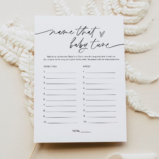 EVERLEIGH名前そのベビーチューンベビーシャワーゲーム 招待状