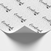 Everleigh名意味誕生日モダンパーティー ラッピングペーパー (角)