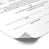 EVERLEIGH婚姻証明書8.5x11 ポスター (角)