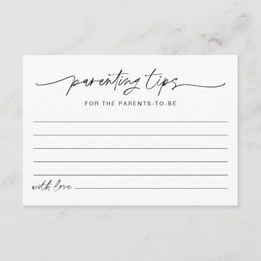 EVERLEIGH子育てのヒント赤ちゃんシャワーアドバイスカード エンクロージャーカード