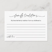 EVERLEIGH家族の伝統ベビーシャワーカード エンクロージャーカード (正面)