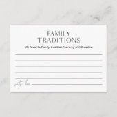 EVERLEIGH家族の伝統ベビーシャワーカード エンクロージャーカード (正面)