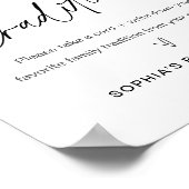 EVERLEIGH家族の伝統ベビーシャワーサイン ポスター (角)