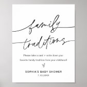 EVERLEIGH家族の伝統ベビーシャワーサイン ポスター (正面)