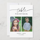 EVERLEIGH幼少期の写真テーブル番号カード5x7 招待状 (正面)