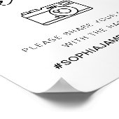 EVERLEIGH愛のハッシュタグ結婚のサインをキャプチャ ポスター (角)