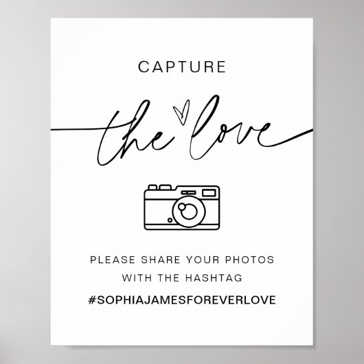 EVERLEIGH愛のハッシュタグ結婚のサインをキャプチャ ポスター (正面)