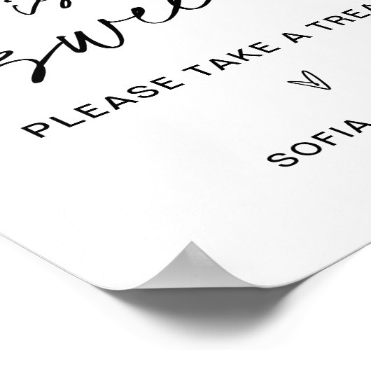 EVERLEIGH愛は甘い結婚式の引き出物サイン ポスター (角)