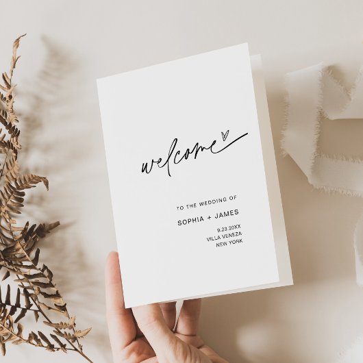 EVERLEIGH折り畳み結婚式 プログラム、サービスの順序 サンキューカード