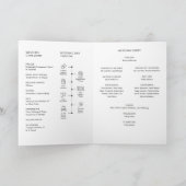 EVERLEIGH折り畳み結婚式 プログラム、サービスの順序 サンキューカード (内部)