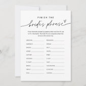 EVERLEIGH新婦のフレーズブライダルゲームを終了 招待状 (正面)