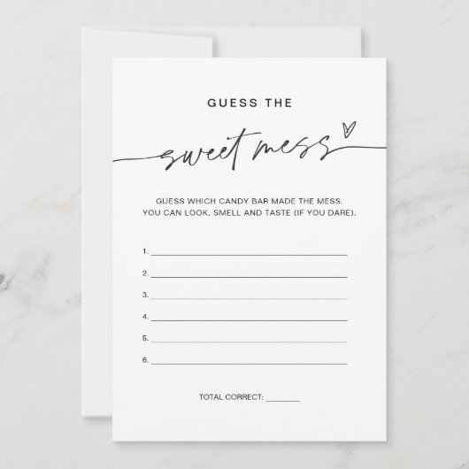 EVERLEIGH甘いメイスゲームカードを推測 招待状 (正面)