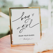 EVERLEIGH男の子または女の子のジェンダーゲームサイン ポスター