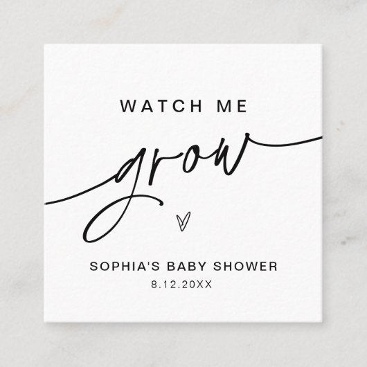 EVERLEIGH私の成長プラントメッセージカード スクエア名刺 (正面)