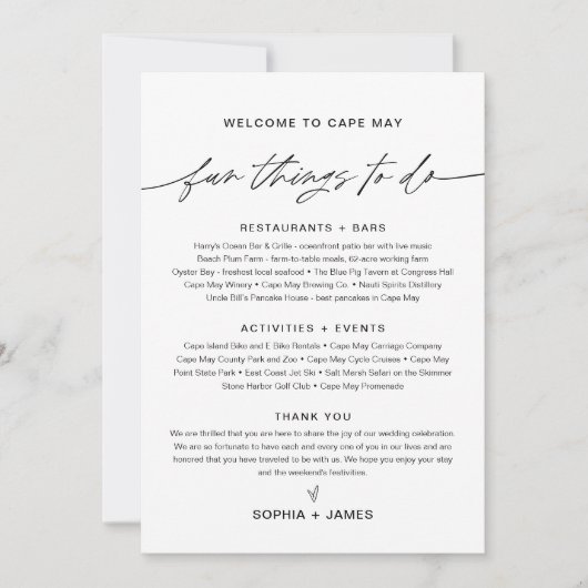 EVERLEIGH結婚のおもしろいの旅程カード 招待状 (正面)