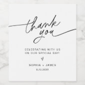EVERLEIGH'結婚s Thank You Wine Label ワインラベル (シングルラベル)