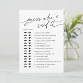 EVERLEIGH誰がItを言ったか推測ブライダルシャワーゲーム 招待状 (スタンド正面)