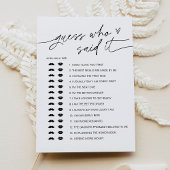 EVERLEIGH誰がItを言ったか推測ブライダルシャワーゲーム 招待状