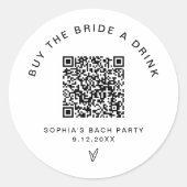 EVERLEIGH 買ザ花嫁AドリンクバチェロレッテQR ラウンドシール (正面)