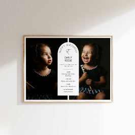 EVERLEIGH 1st Birthday Welcome Signベビー統計 ポスター