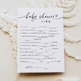 EVERLEIGH Baby Shower Libs，ゲームに空白の記入 招待状